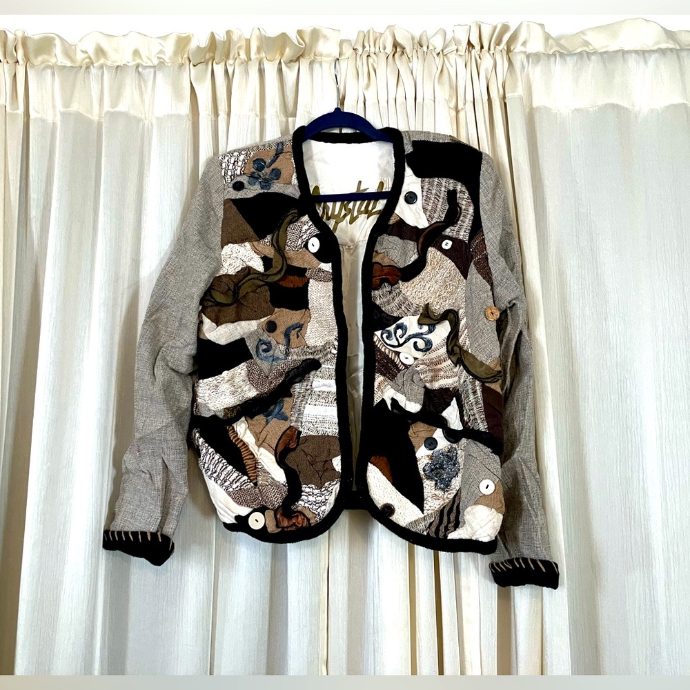 Crystal Vintage Handwoven Art Jacket